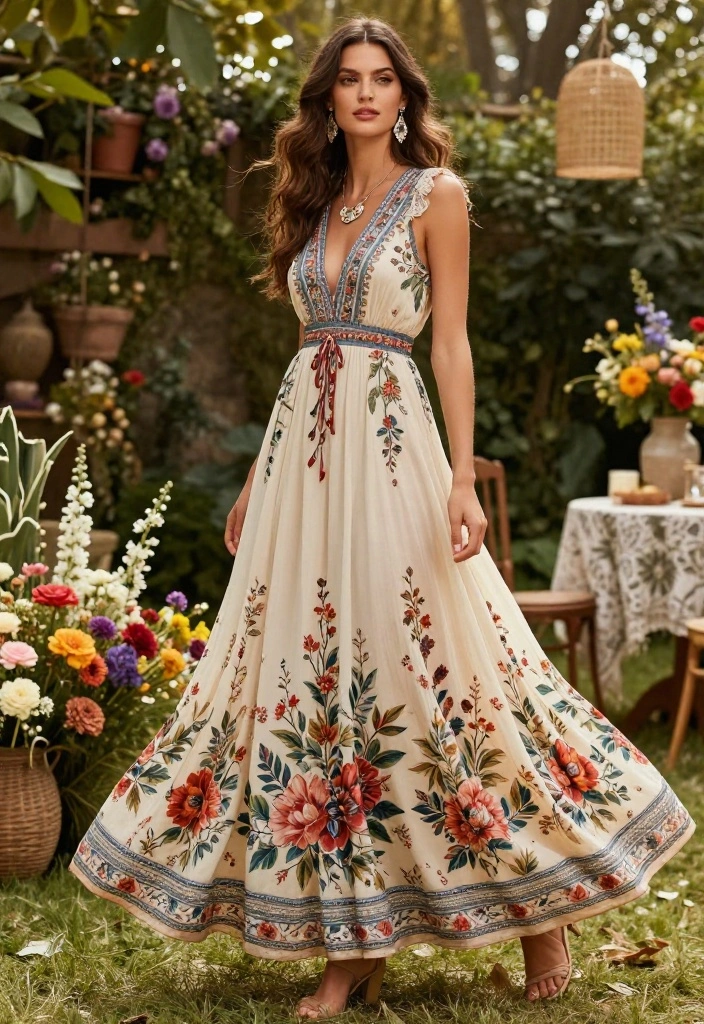 14 Alt Wedding Guest Outfit Ideas That Respect the Dress Code - 1. Bohemian Maxi Dress 1