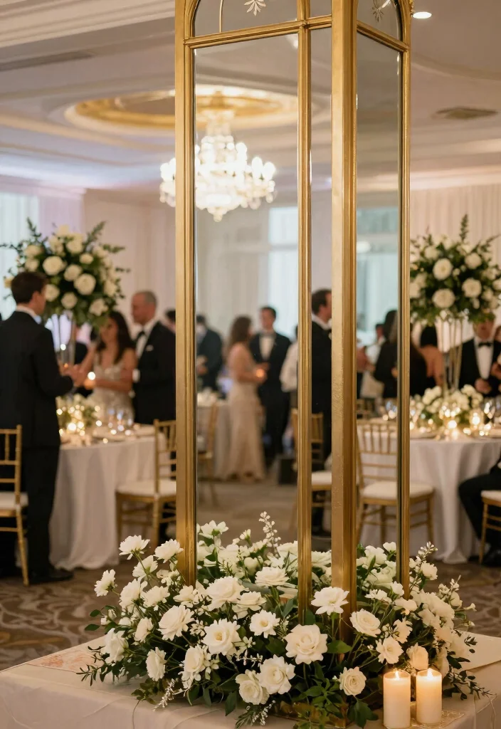 14 Gold Wedding Decorations That Don't Look Like High School Prom - 12. Gold Mirror Accents 1