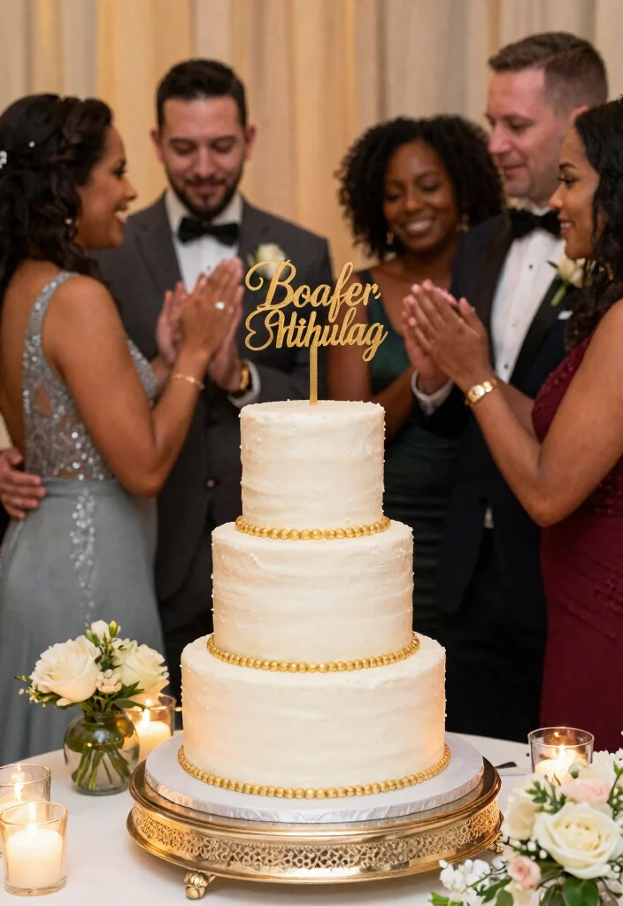 14 Gold Wedding Decorations That Don't Look Like High School Prom - 14. Custom Gold Cake Toppers 1