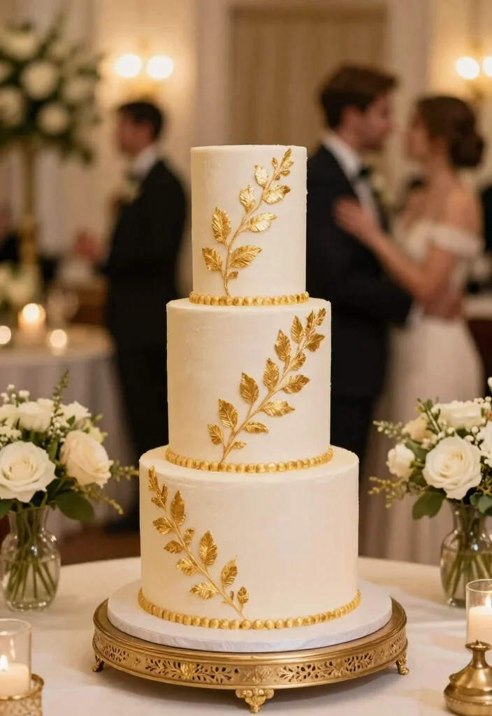14 Gold Wedding Decorations That Don't Look Like High School Prom - 3. Gold-Leaf Accents 1