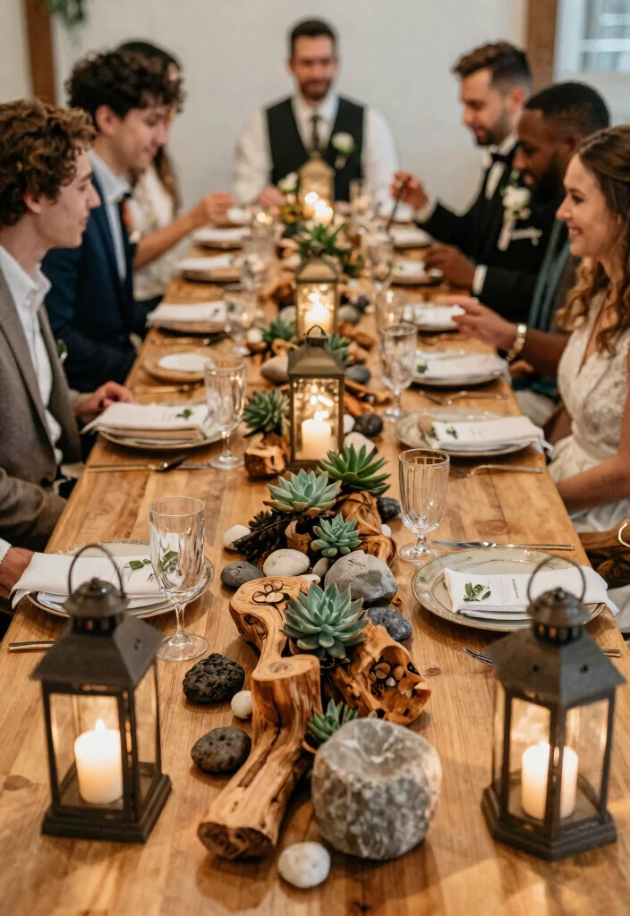 14 Lantern Wedding Centerpieces That Don't Tip Over - 11. Lanterns with Natural Elements 1