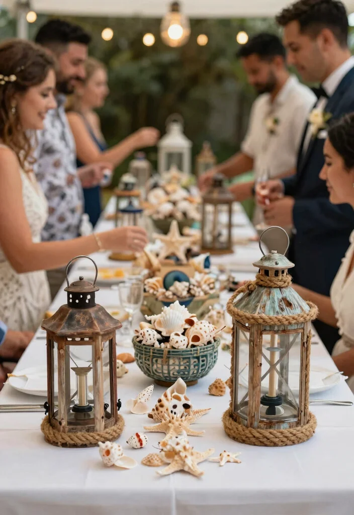 14 Lantern Wedding Centerpieces That Don't Tip Over - 5. Nautical Inspired Lanterns 1