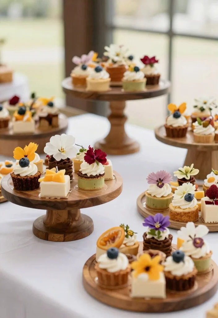 14 Romantic Wedding Table Decor Ideas That Match Your Palette - 13. Creative Dessert Displays 1