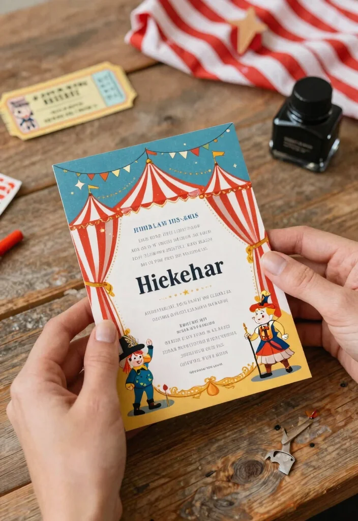 14 Wedding Invitations Vintage That Look Timeless Not Dated - 10. Vintage Circus Theme 1
