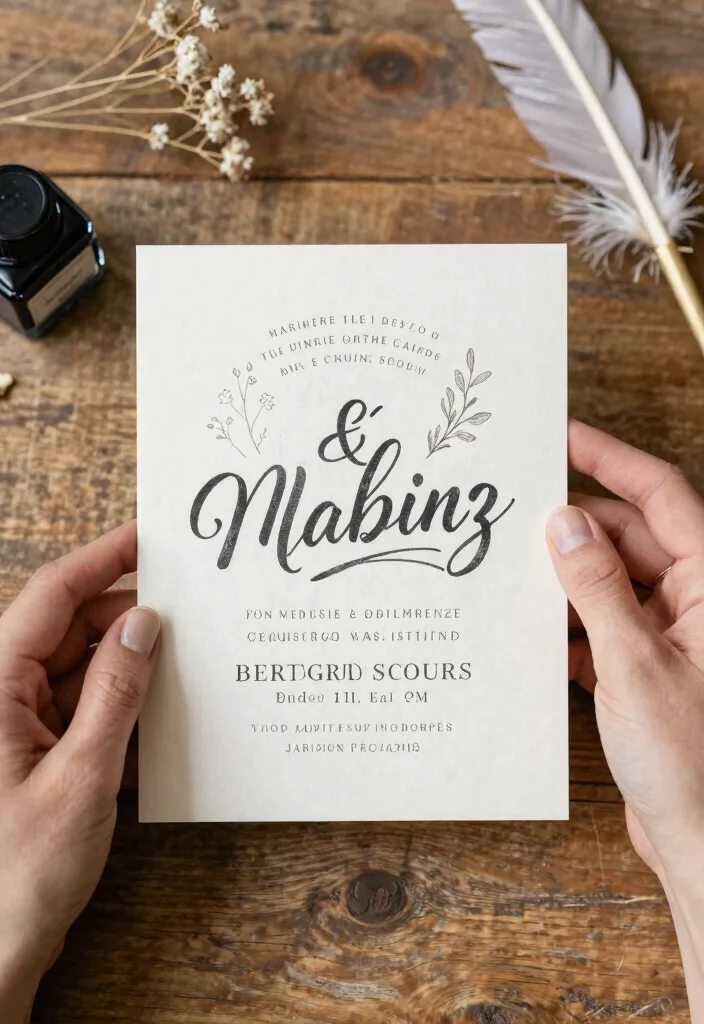 14 Wedding Invitations Vintage That Look Timeless Not Dated - 12. Vintage Typography Art 1