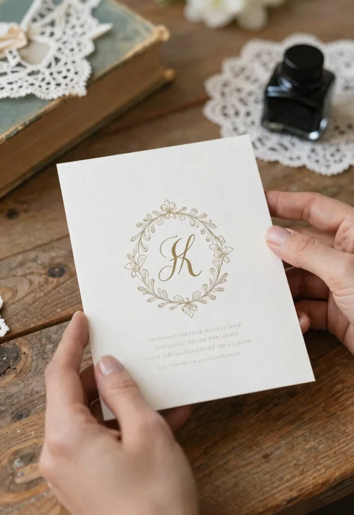 14 Wedding Invitations Vintage That Look Timeless Not Dated - 3. Monogram Magic 1