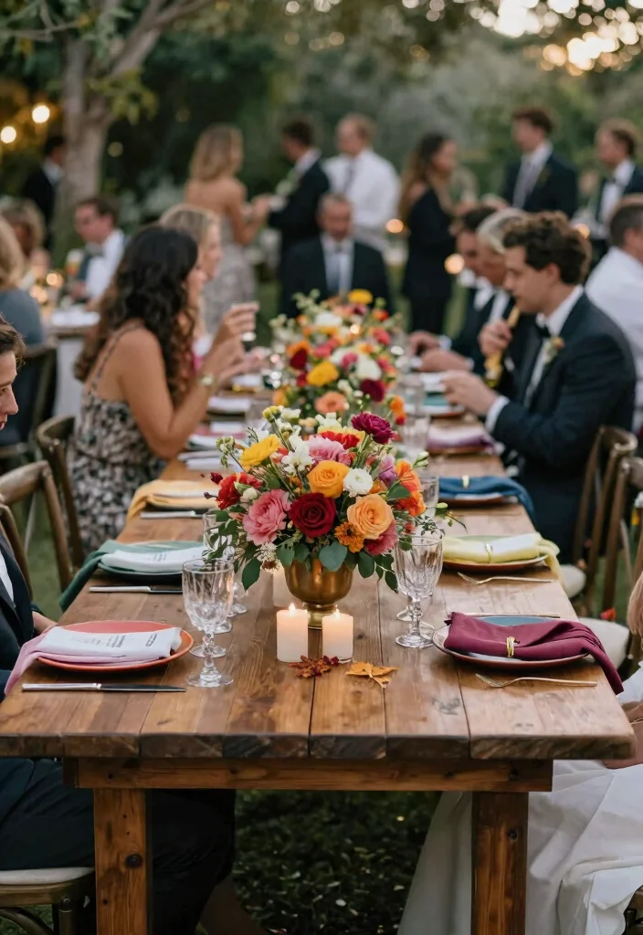 14 Wedding Table Setup Ideas That Stay Put Through Dancing - 2. Elegant Long Tables with Strong Centerpieces 1