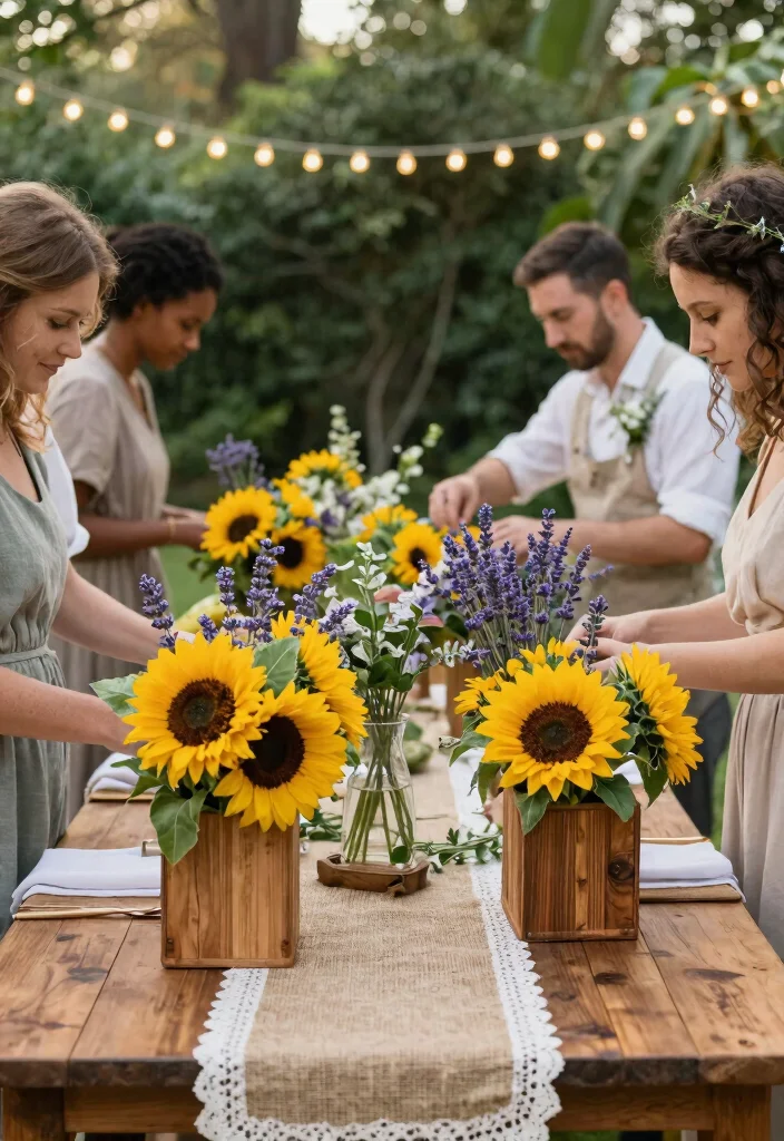 14 Wedding Table Vases That Don't Tip Over During Dinner - 1. Rustic Wooden Box Vases 1