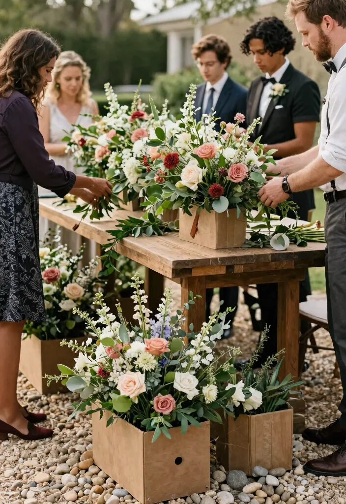14 Wedding Table Vases That Don't Tip Over During Dinner - 11. Stunning Planter Boxes 1