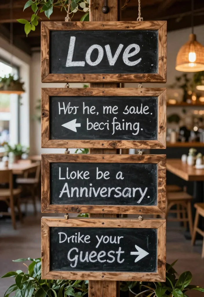 15 25 Wedding Anniversary Decorations That Look Fresh Not Dated - 14. Creative Signage 1