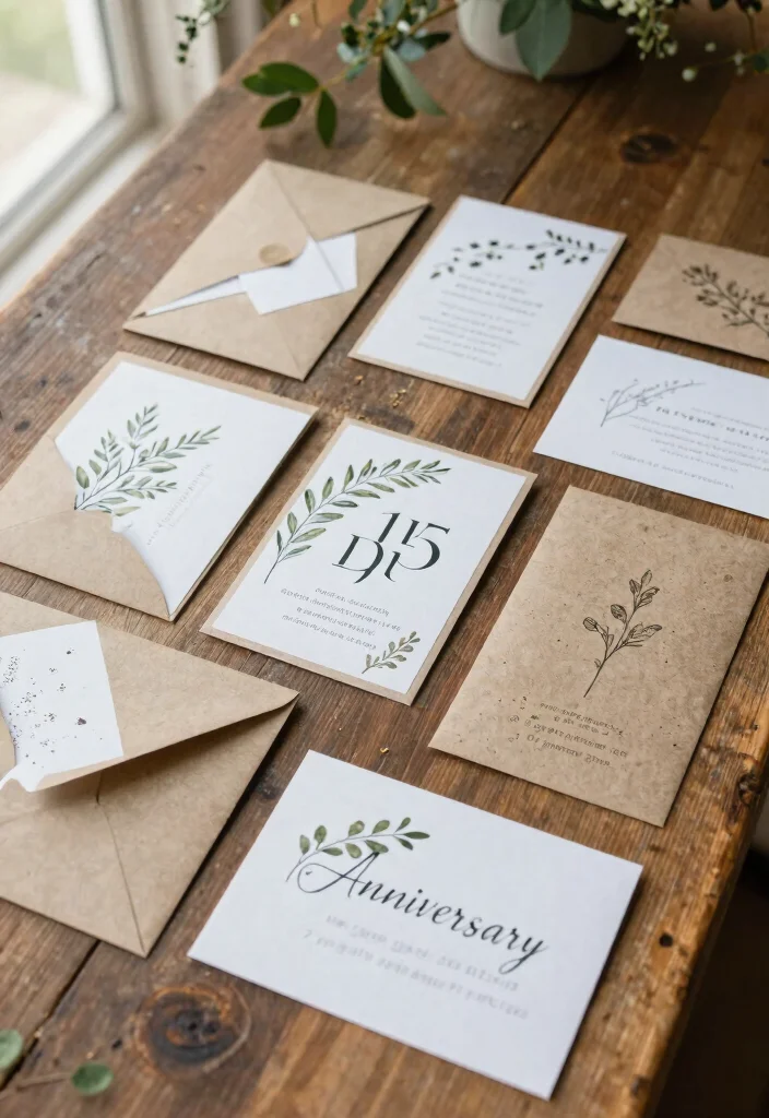 15 25 Wedding Anniversary Decorations That Look Fresh Not Dated - 8. Eco-Friendly Invitations 1