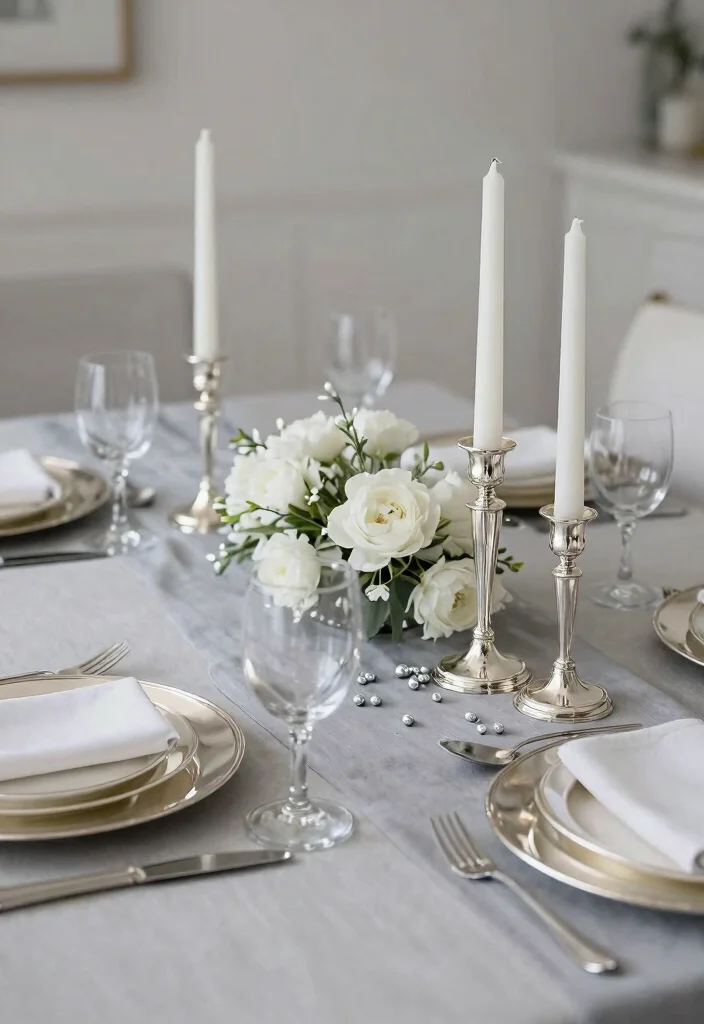 15 50th Wedding Anniversary Decorations Without Tacky Gold - 2. Soft Silver Accents 1
