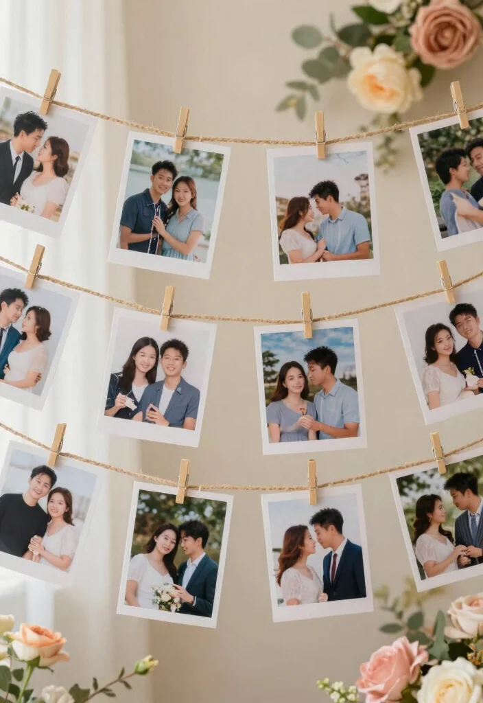 15 50th Wedding Anniversary Decorations Without Tacky Gold - 6. Memories Wall 1
