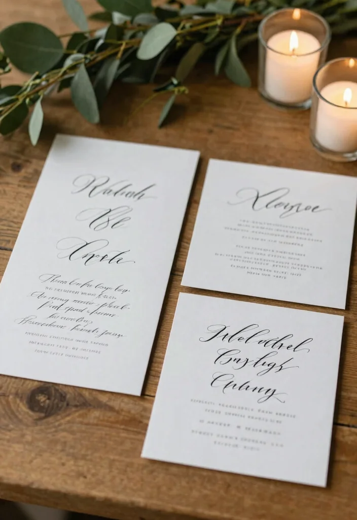 15 Fancy Wedding Invitations Luxury Styles That Cost Less - 11. Artistic Typography Focus 1