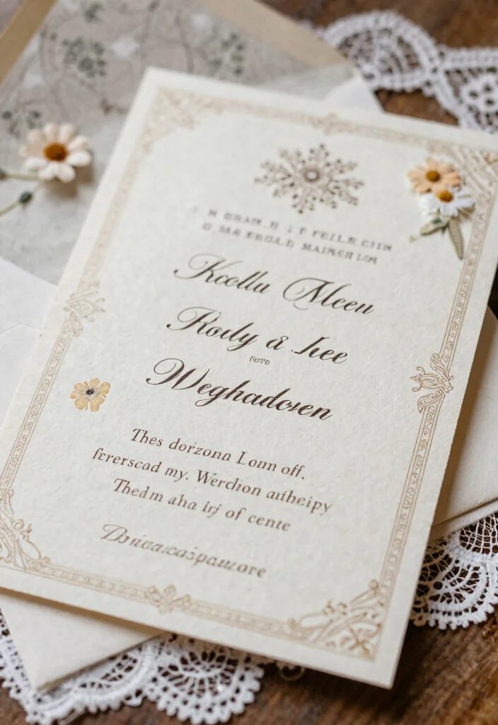 15 Fancy Wedding Invitations Luxury Styles That Cost Less - 5. Vintage Glamour with Antique Designs 1