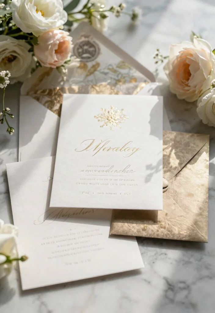 15 Fancy Wedding Invitations Luxury Styles That Cost Less - 9. Luxurious Metallic Accents 1