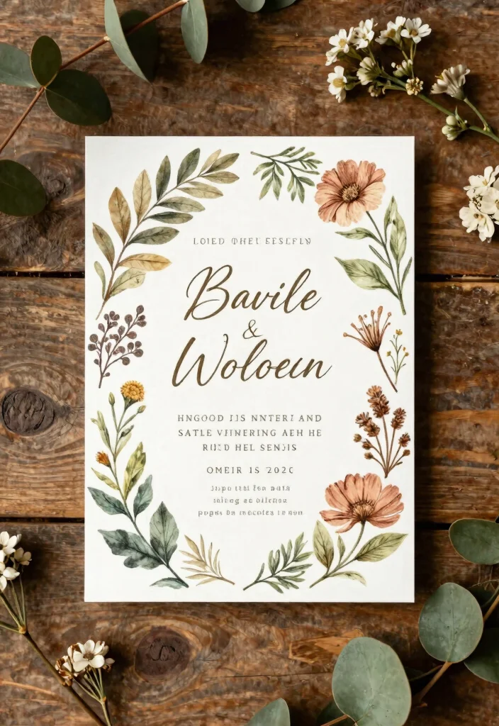 15 Timeless Wedding Invitations That Never Look Dated in Photos 51 15 Timeless Wedding Invitations That Never Look Dated in Photos - 11. Nature-Inspired Motifs 1