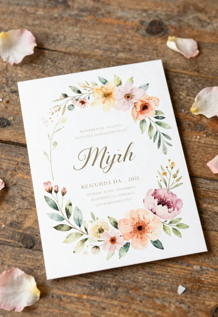 15 Timeless Wedding Invitations That Never Look Dated in Photos 2 15 Timeless Wedding Invitations That Never Look Dated in Photos - 2. Floral Illustrations 1