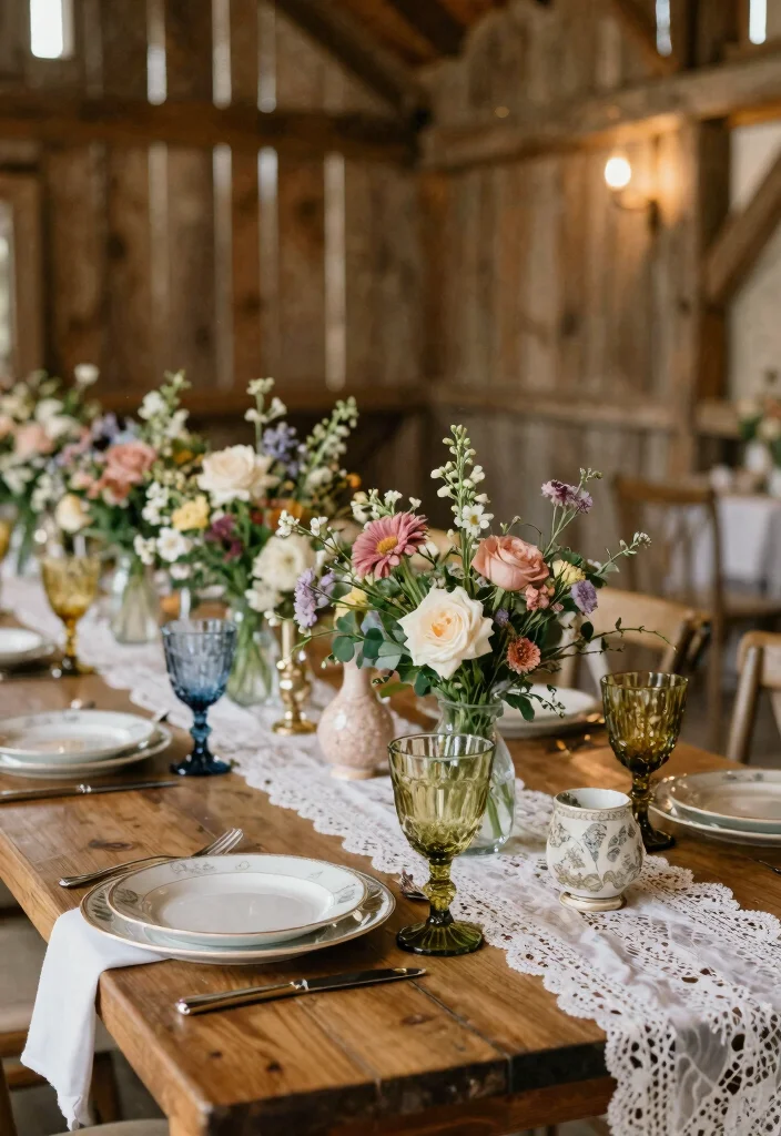 15 Vintage Wedding Decorations That Don't Look Like Grandma's - 2. Vintage-Inspired Table Settings 1