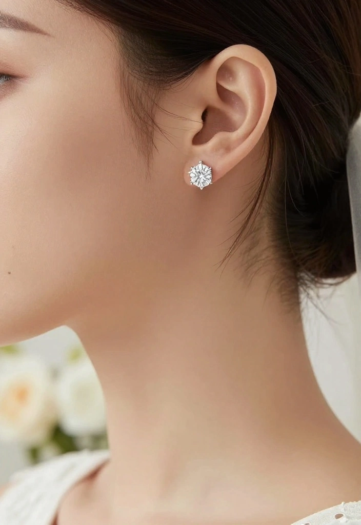 15 Wedding Jewelry Accessories That Won't Compete With Your Dress - 1. Dainty Stud Earrings 1