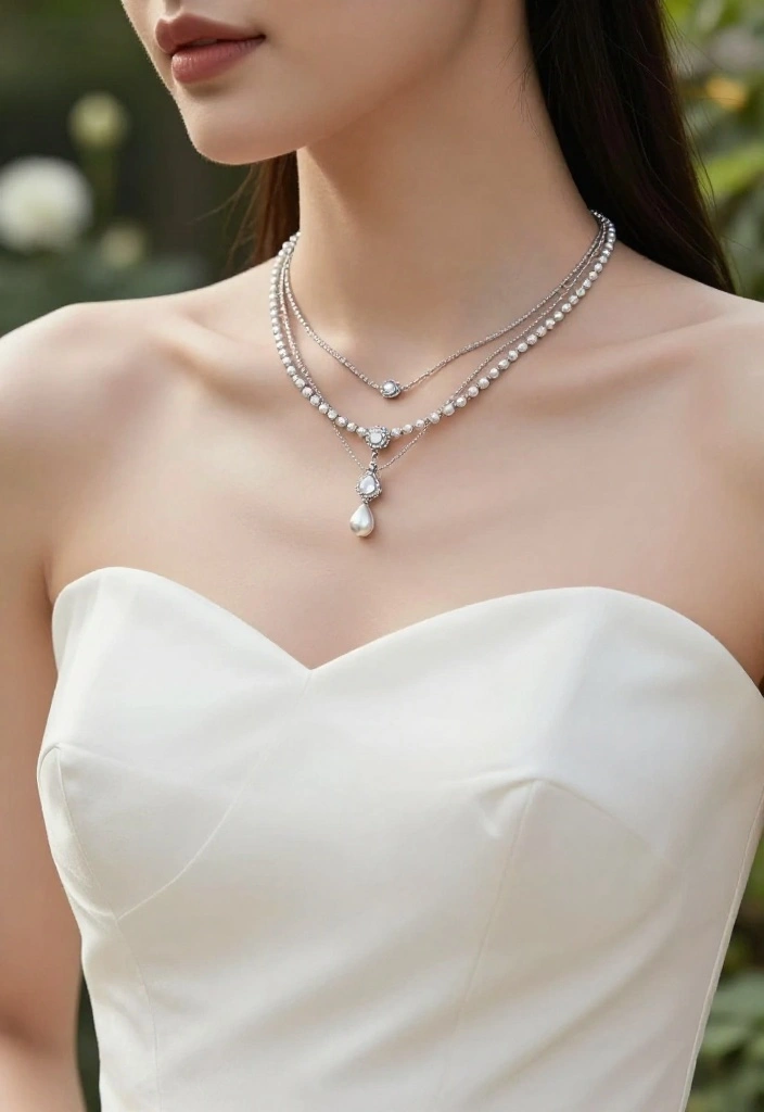 15 Wedding Jewelry Accessories That Won't Compete With Your Dress - 13. Delicate Layered Necklaces 1
