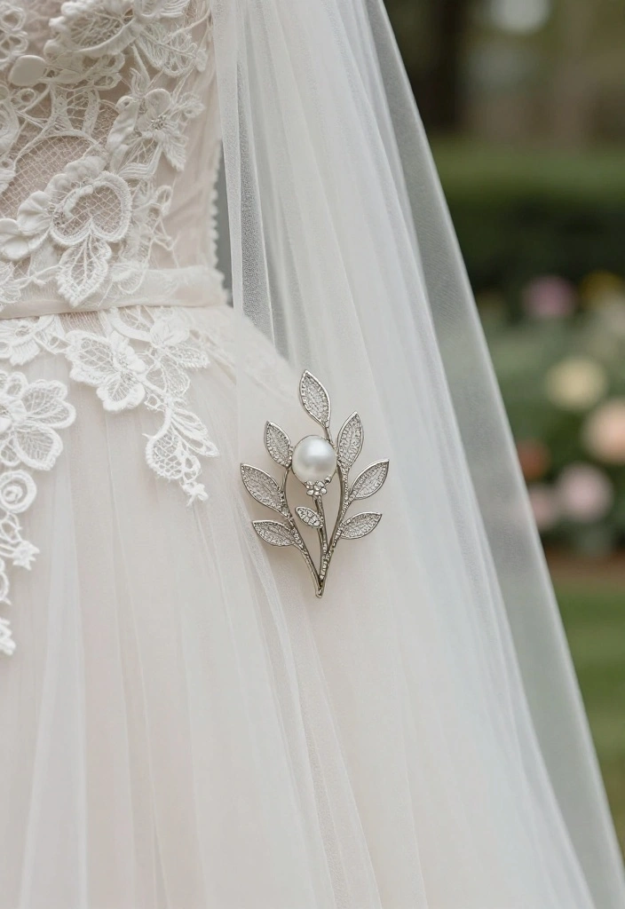 15 Wedding Jewelry Accessories That Won't Compete With Your Dress - 9. Minimalist Brooches 1