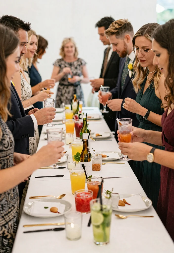15 Wedding Reception Table Decor Ideas That Don't Block Talking - 14. Fun Interactive Elements 1