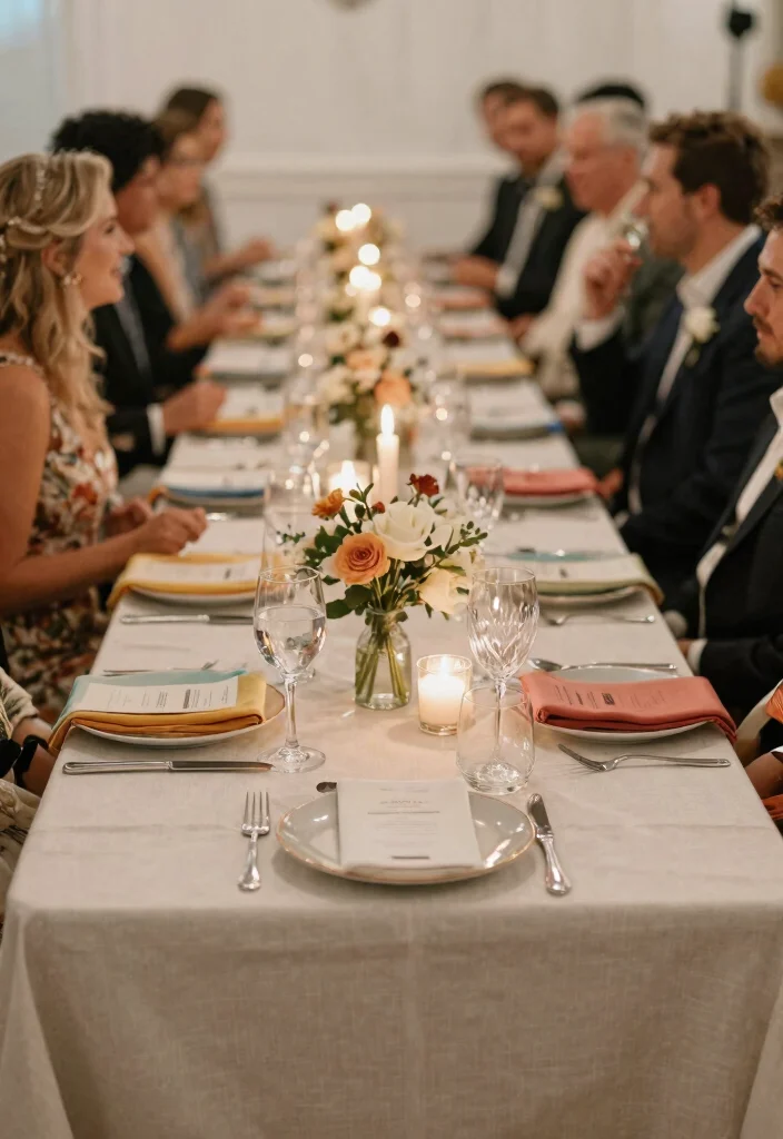 15 Wedding Reception Table Decor Ideas That Don't Block Talking - 15. Beautifully Styled Place Settings 1