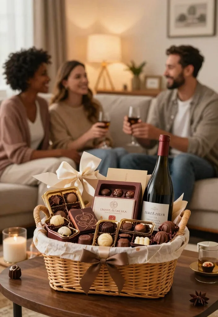 18 Wedding Gifts Ideas for Couple Who Live Together Already - 14. Artisan Chocolate Gift Basket 1