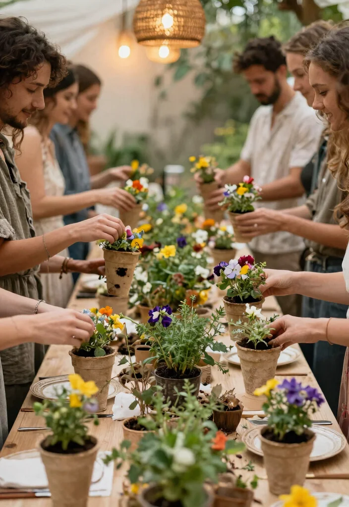 18 Wedding Party Favors for Guests That Actually Leave With Them - 11. Edible Flower Pots 1