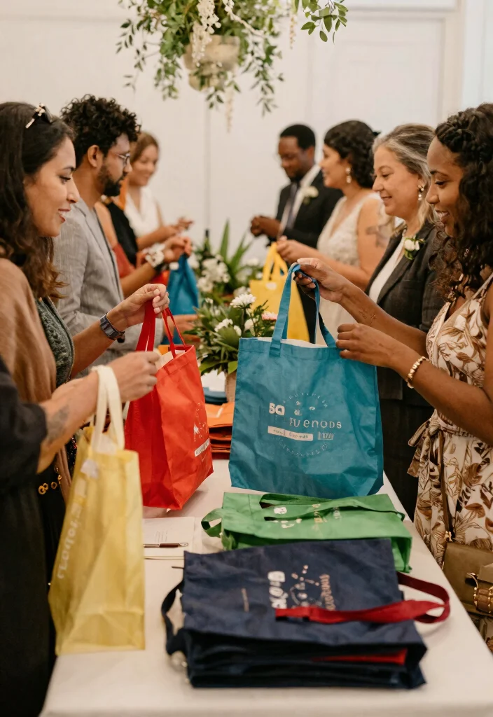 18 Wedding Party Favors for Guests That Actually Leave With Them - 2. Reusable Tote Bags 1